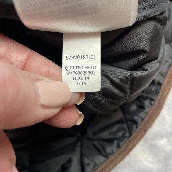 Banana Republic Quilted Field Vest Womens S Black Quilted Full-Zip Equestrian - Picture 7 of 10